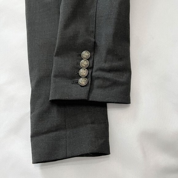 ARITZIA TALULA CHARCOAL GREY SINGLE BREASTED SLIM BLAZER - 2 - Picture 8 of 12